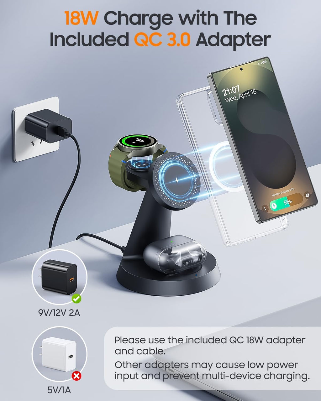 Samsungs Fold 3-in-1 Travel Charger
